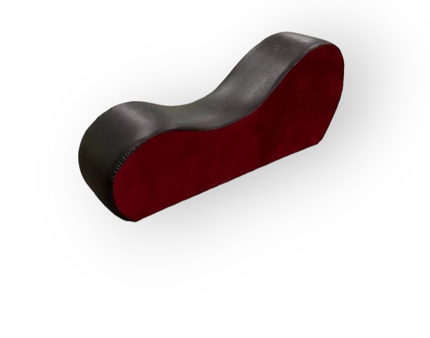 Sillon tantrico Afrodita pu/felpa negro/negro-1