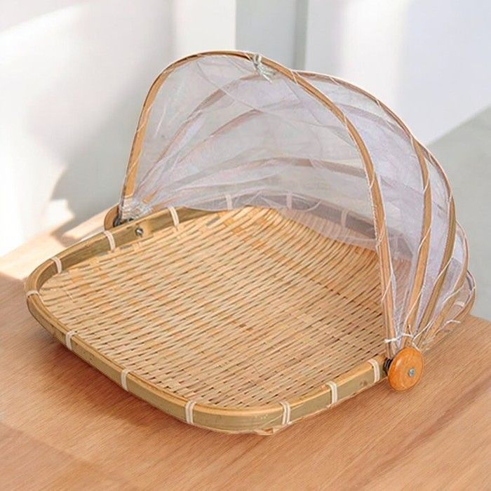 Cesta O Panera Con Tul Para Servir-1