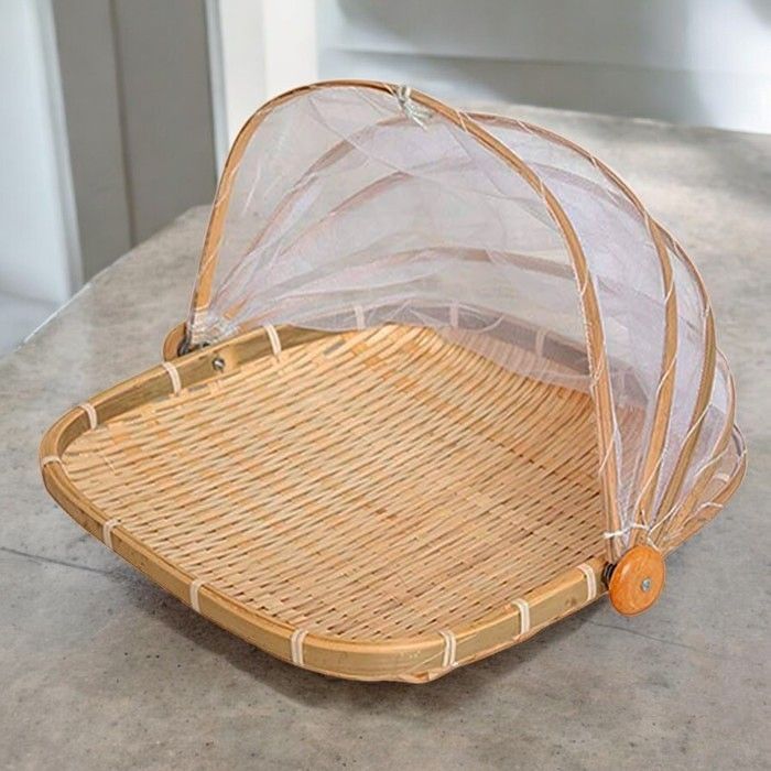 Cesta O Panera Con Tul Para Servir-2