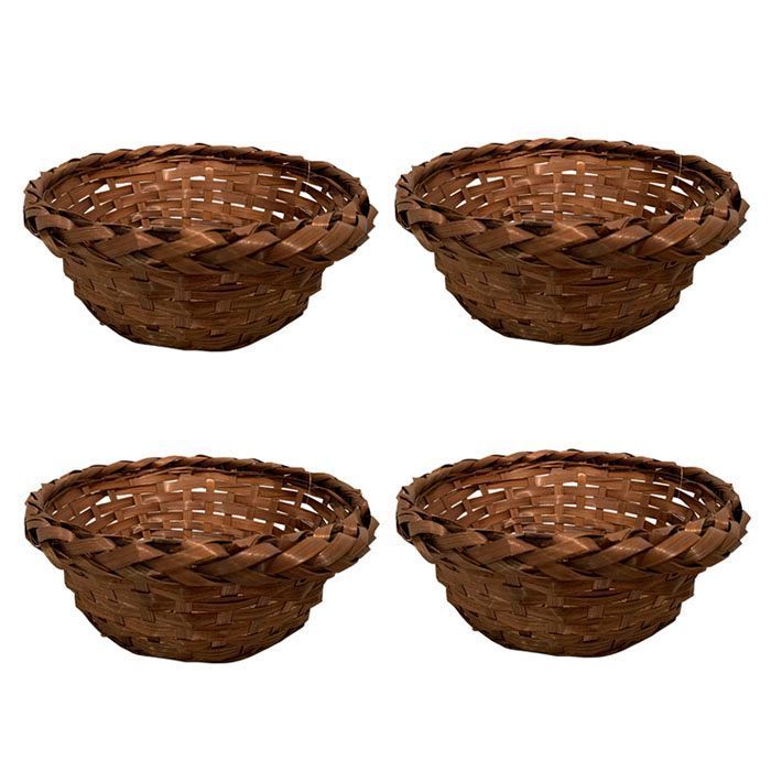 Cesta o Panera Redondas Set de 4 Cafe