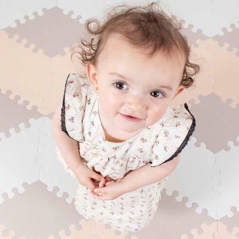 Alfombra Juegos Bebe Goma Eva Rio Beige-1