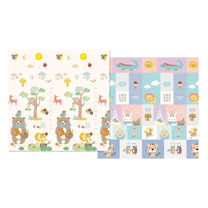 Alfombra Antigolpe Bebe Plegable Reversible Zoo-0