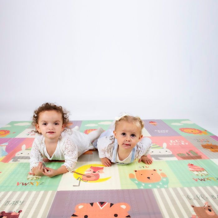 Alfombra Antigolpe Bebe Plegable Reversible Zoo-2