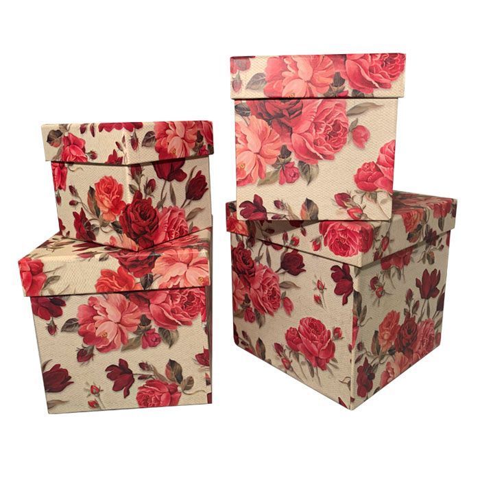 Cajas set de 4 Rojo