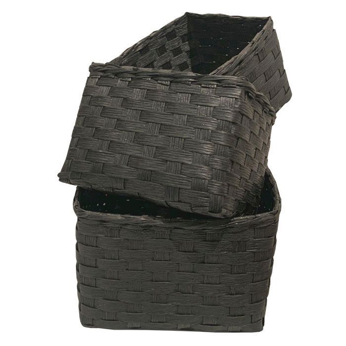 Cestas negras set de 3 Negro