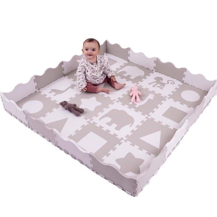 Alfombra Juegos Bebe Goma Eva Animales 150x150cm-0
