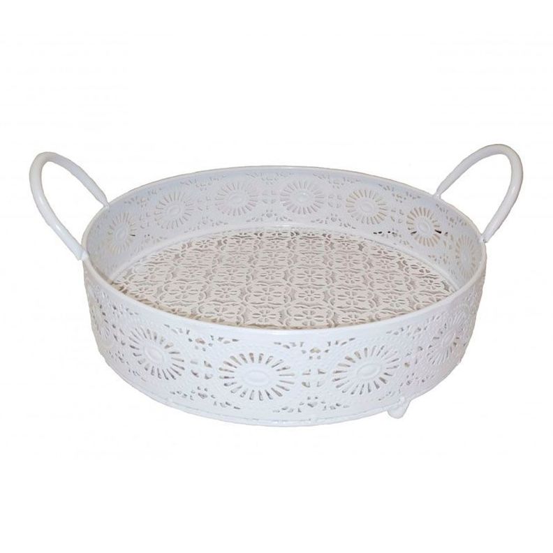 Bandeja Metal Blanca Blanco
