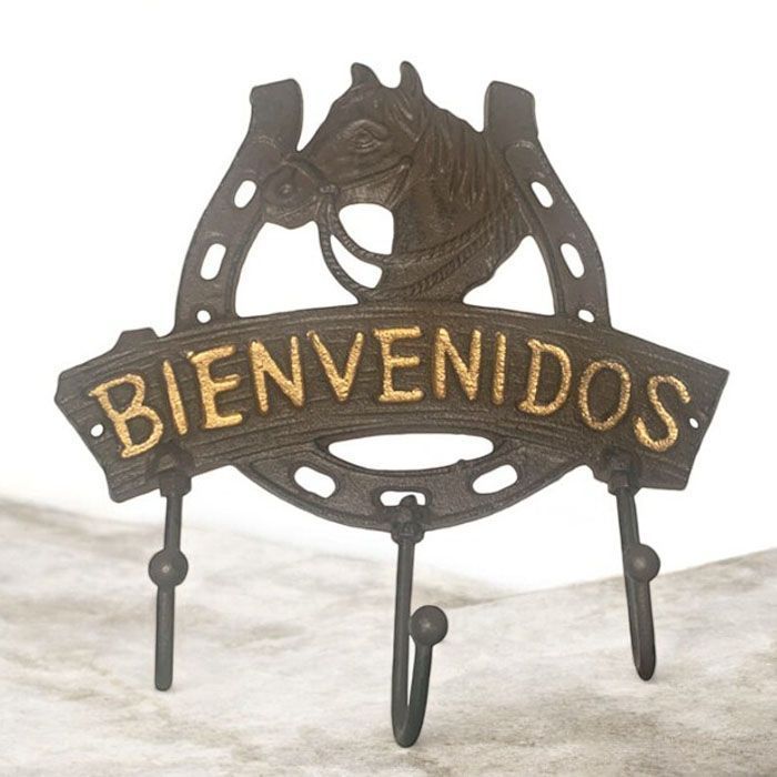 Perchero con diseño caballos-1