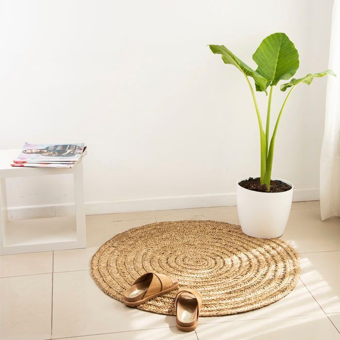 Alfombra Redonda de Fibra Natural 90 cm-1