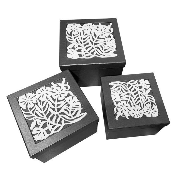 Cajas set de 3 Negro