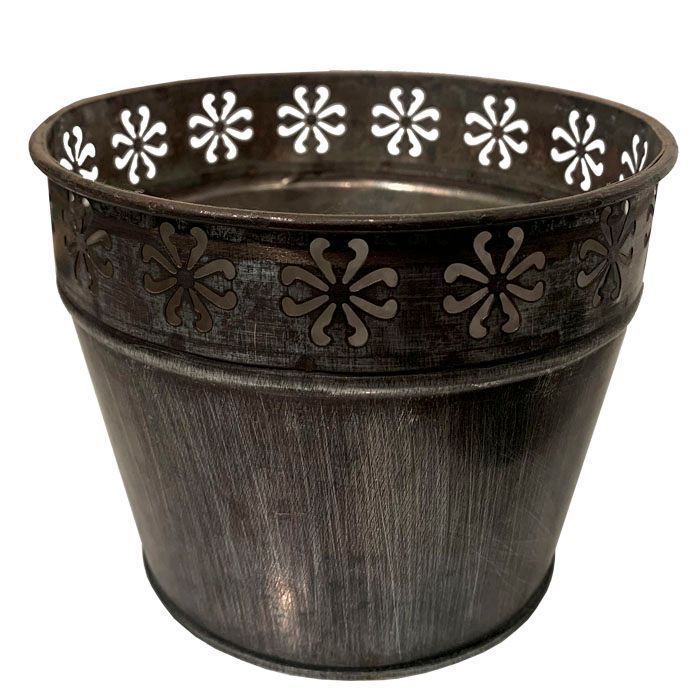 Macetero metal gris-1