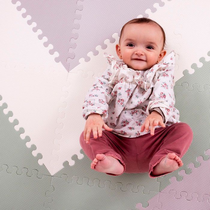Alfombra Juegos Bebe Goma Eva Verde 140x140cm-0