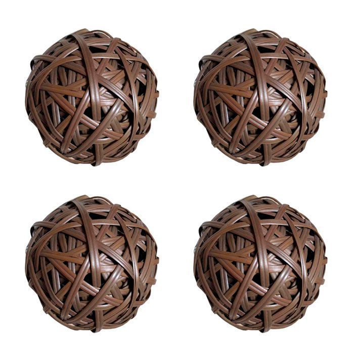 Esferas Decorativas de Mimbre Set