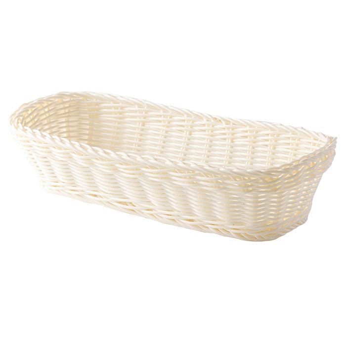 Cesta de plástico blanco set de 2-1