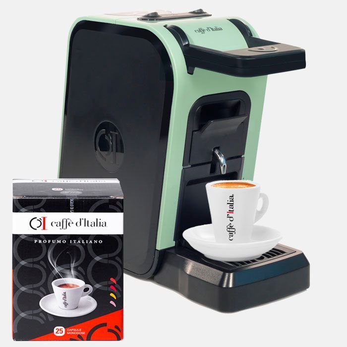 Cafetera Birba Verde Pistacho + 25 Cápsulas-0