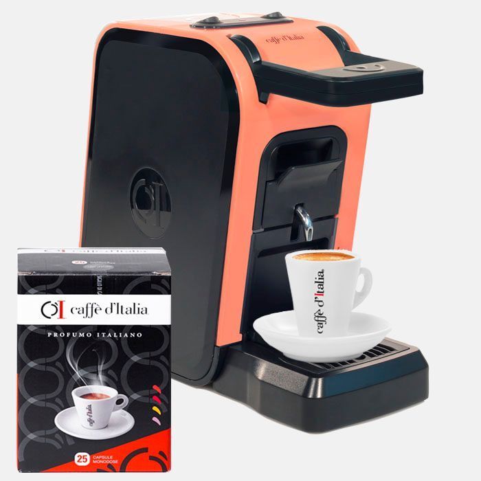 Cafetera Birba Naranja + 25 Cápsulas-0