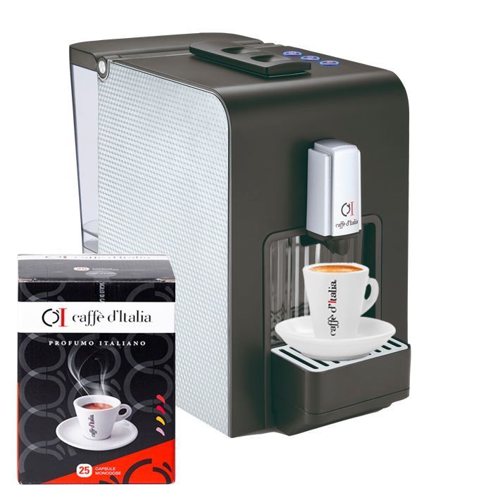Cafetera Chikko Gris + 25 Cápsulas-0