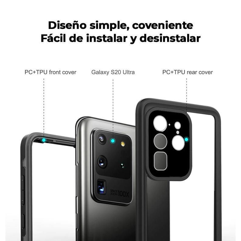 Carcasa Para Samsung S20 Ultra Sumergible Outdoor Antigolpes-2