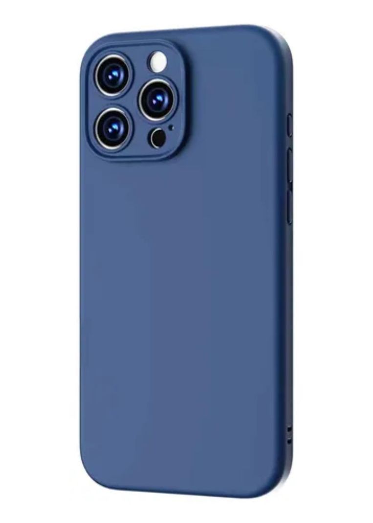 Carcasa Para iPhone 16 Pro Max Silicona Suave Antigolpe Camara Cover Azul
