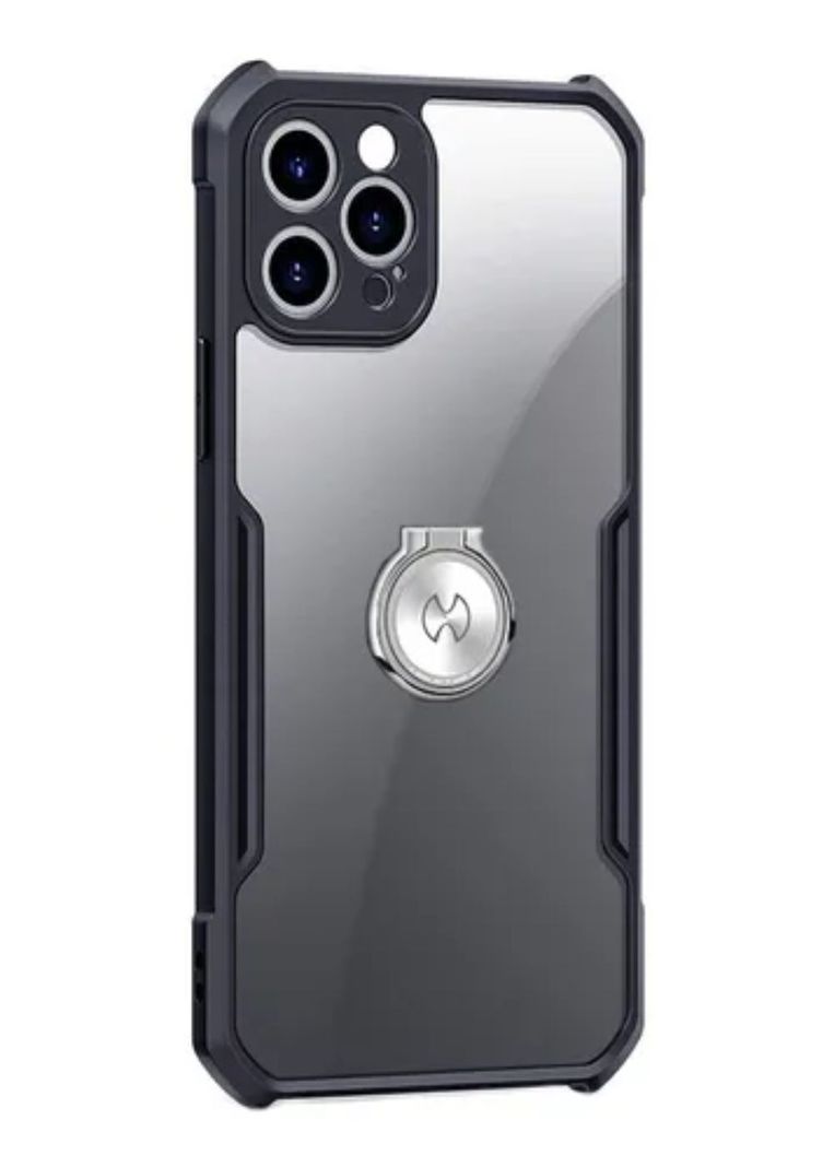 Carcasa Para iPhone 12 Pro Militar Grade X Con Anillo Magnetica Negro