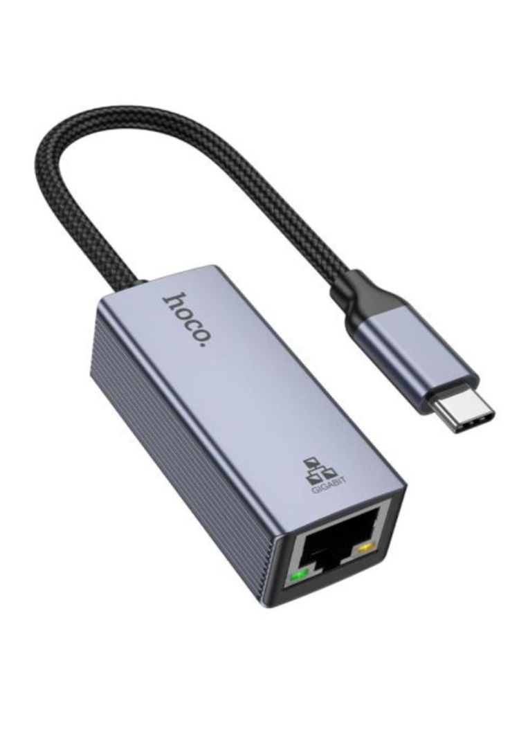 Hub Adaptador Ethernet Usb C A Rj45 Gigabit 1000 Mbs Plateado