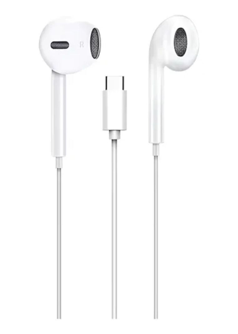 Audifonos Con Cable Usb C Sonido Hi Fi Alta Calidad 1.2 Mts Blanco