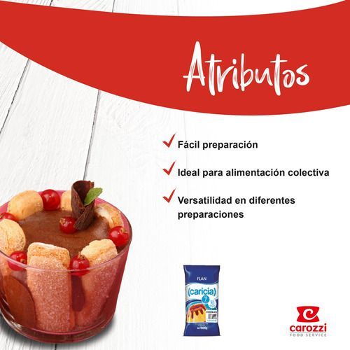 Pack 10 - Caricia Flan Chocolate 1kg-2