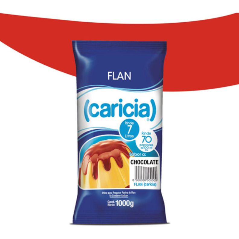 Pack 10 - Caricia Flan Chocolate 1kg-0