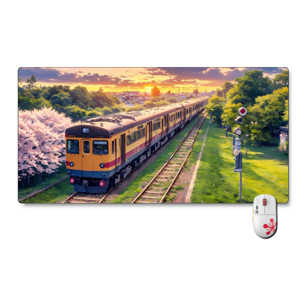 Mousepad Arte Digital 60x35 cm Tren de la Nostalgia Waterproof