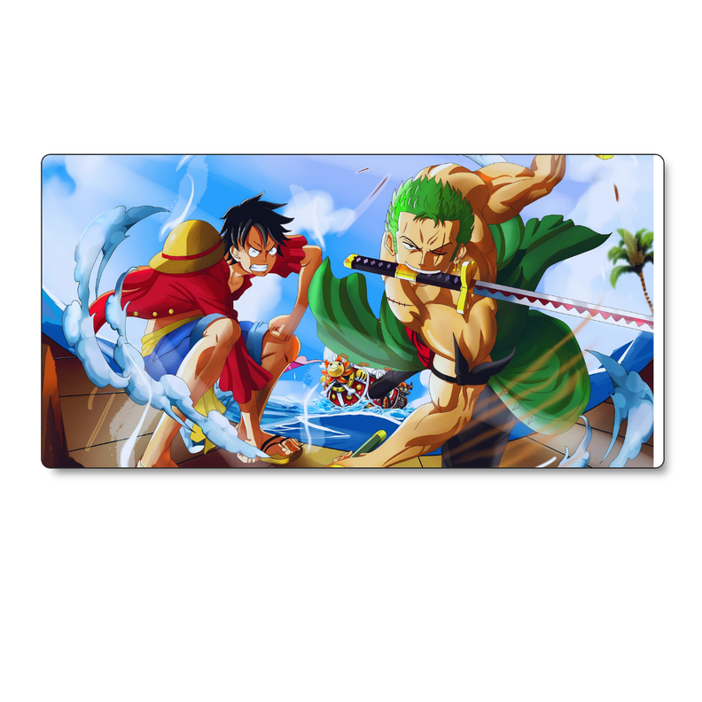 Mousepad One Piece 80x40 cm Luffy Zoro Waterproof