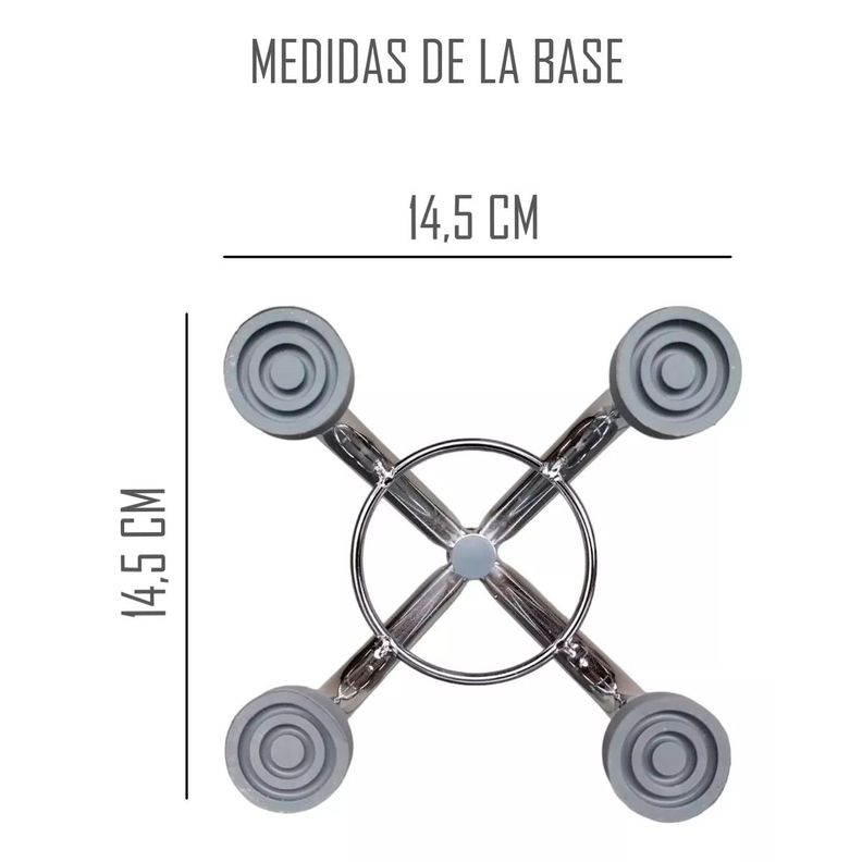 Baston Ortopedico Cuadruple 4 Patas Altura Regulable Tipo T-4