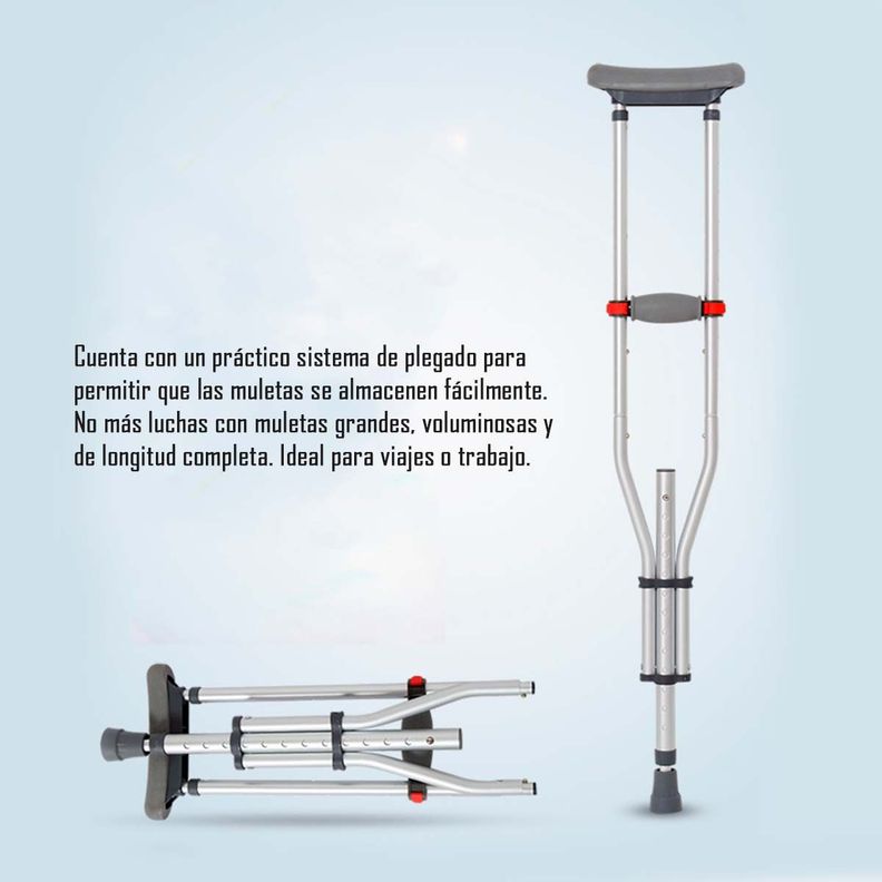 Muletas Ortopédicas Plegables Altura Regulable-2