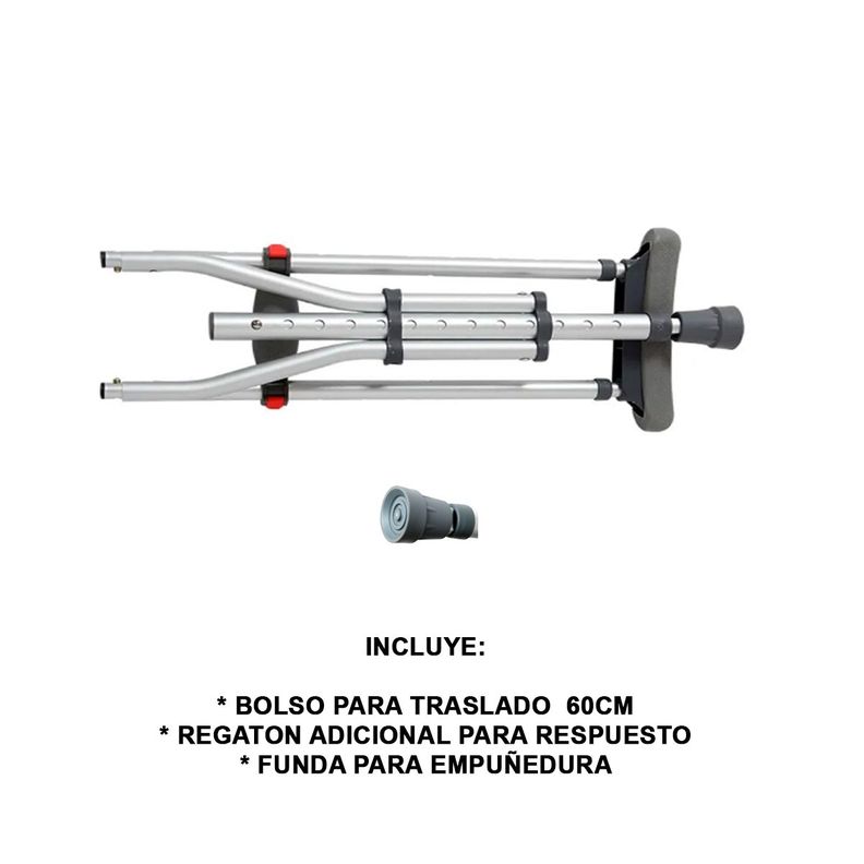 Muletas Ortopédicas Plegables Altura Regulable-4