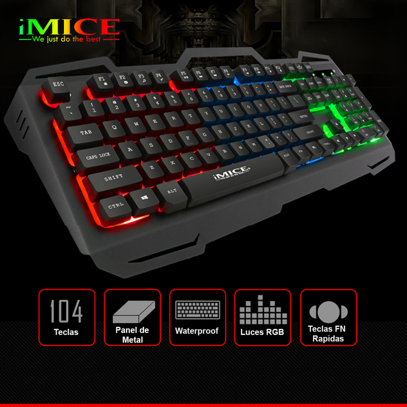 Teclado Gamer Premium Imice Ak 400 Gamer Retroiluminado-1