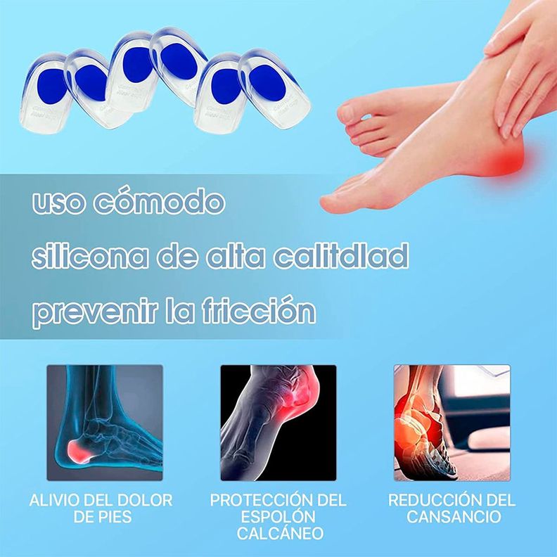 Plantillas Ortopedicas Taloneras Silicona Espolon Fascitis S-M-5