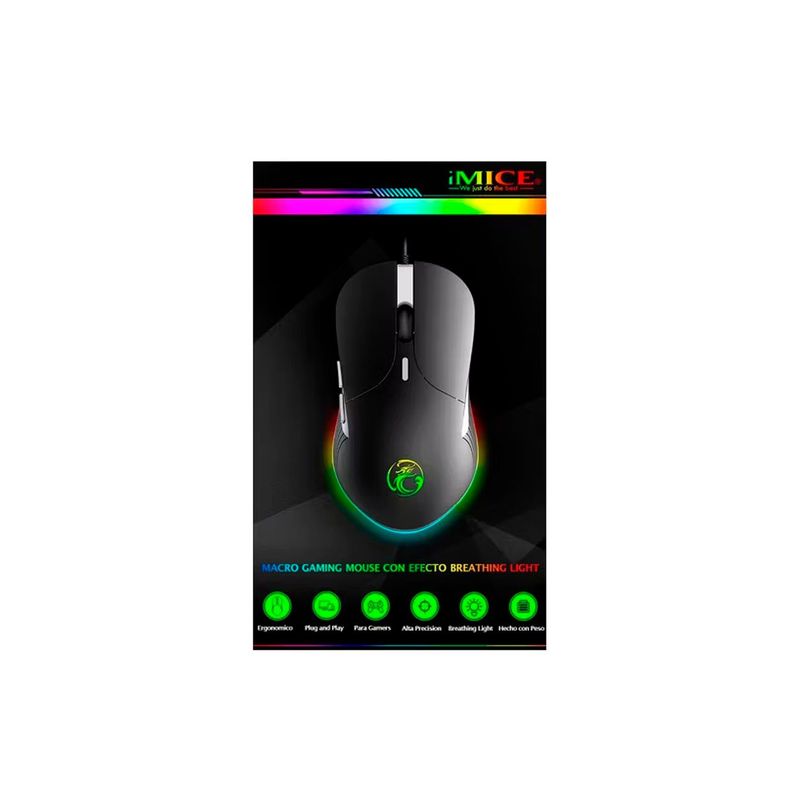 Mouse Gamer Premium Imice X6 6400 Dpi Retroiluminado-1
