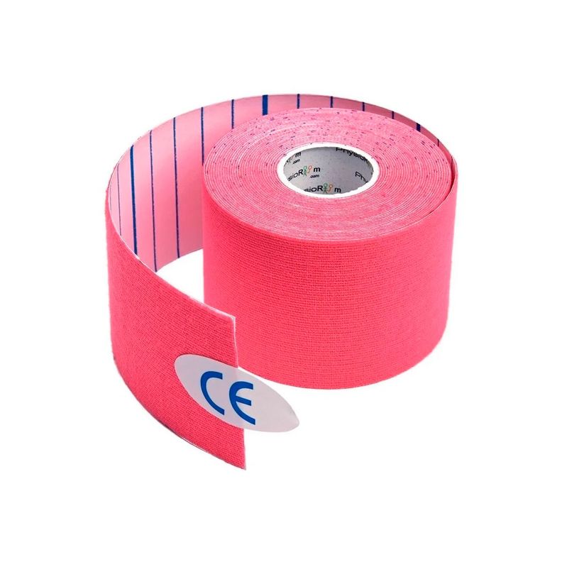 Venda Kinesiológica De 5 Cm X 5 Mts Cinta Tape Neuromuscular Fucsia-0
