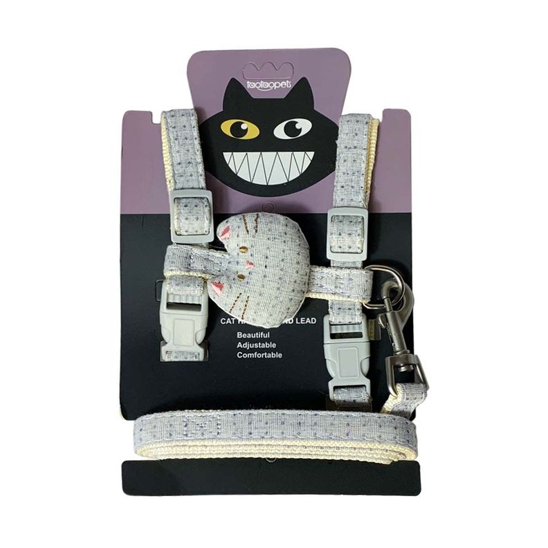 Arnes Transpirable Ajustable y Correa Mascotas Perros Gatos-1