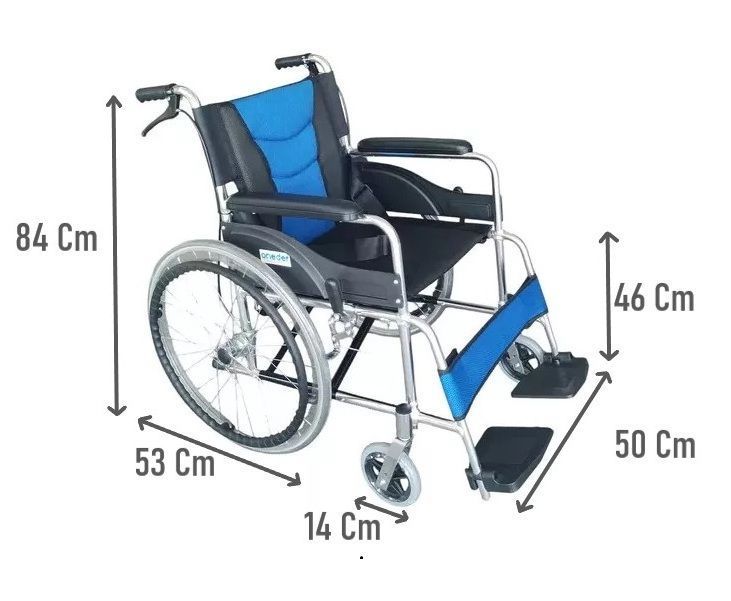 Silla De Ruedas Cromada Aluminio Plegable Doble Freno Con Cinturón-4