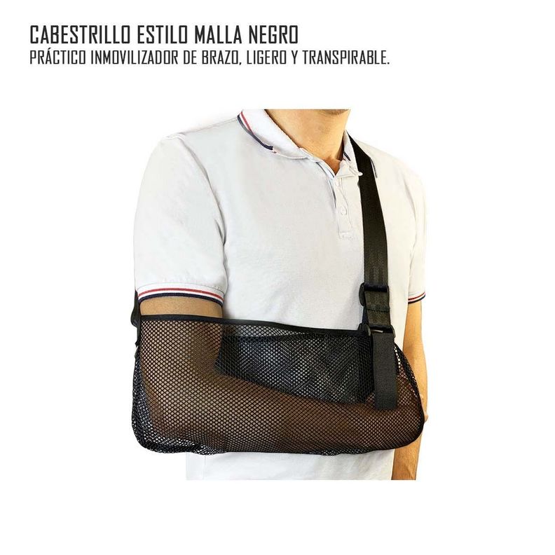 Cabestrillo Inmovilizador Malla Para Brazo Talla S Negro-1