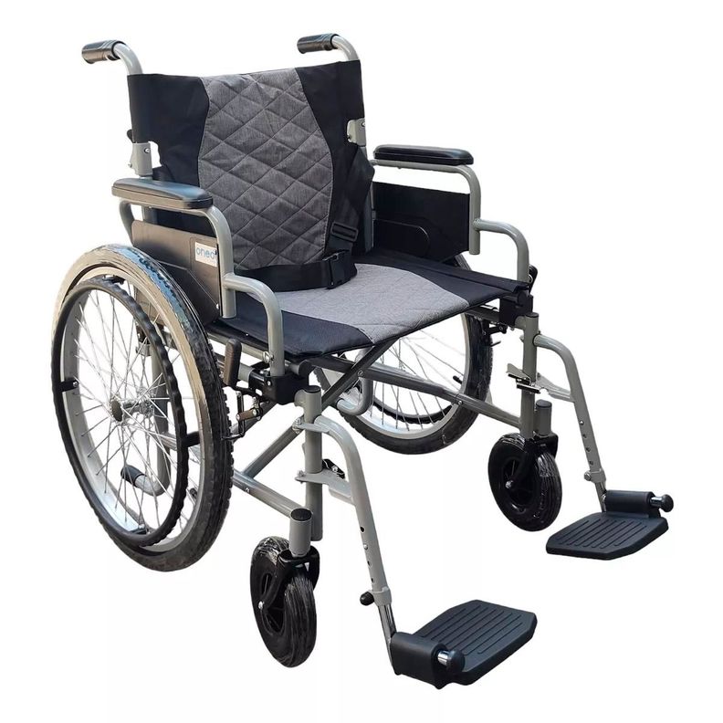 Silla De Ruedas Bariatrica Plegable Rueda Neumatica Trasera-0