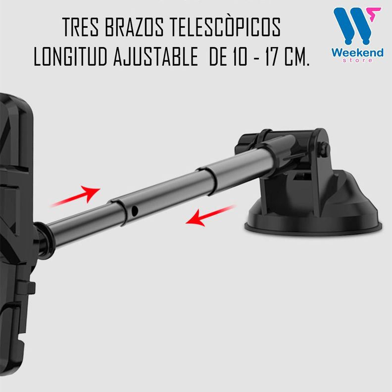 Soporte Holder De Auto Porta Celular Con Ventosa Yesido C40-4