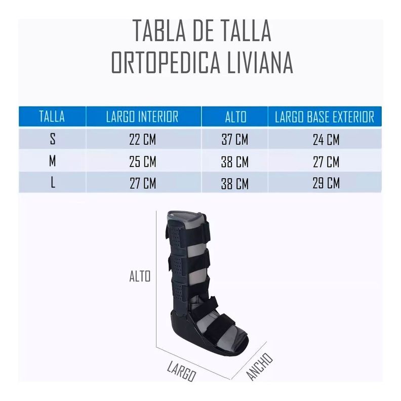 Bota Larga Ortopédica Inmovilizadora Liviana Premium Oneder-3