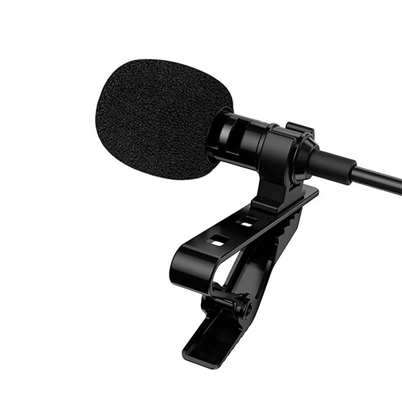 Micrófono Lavalier Clip Solapa Omnidireccional Para Telefono-1