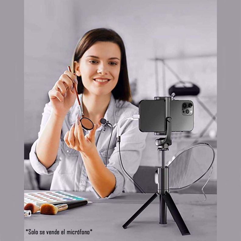 Micrófono Lavalier Clip Solapa Omnidireccional Para Telefono-5