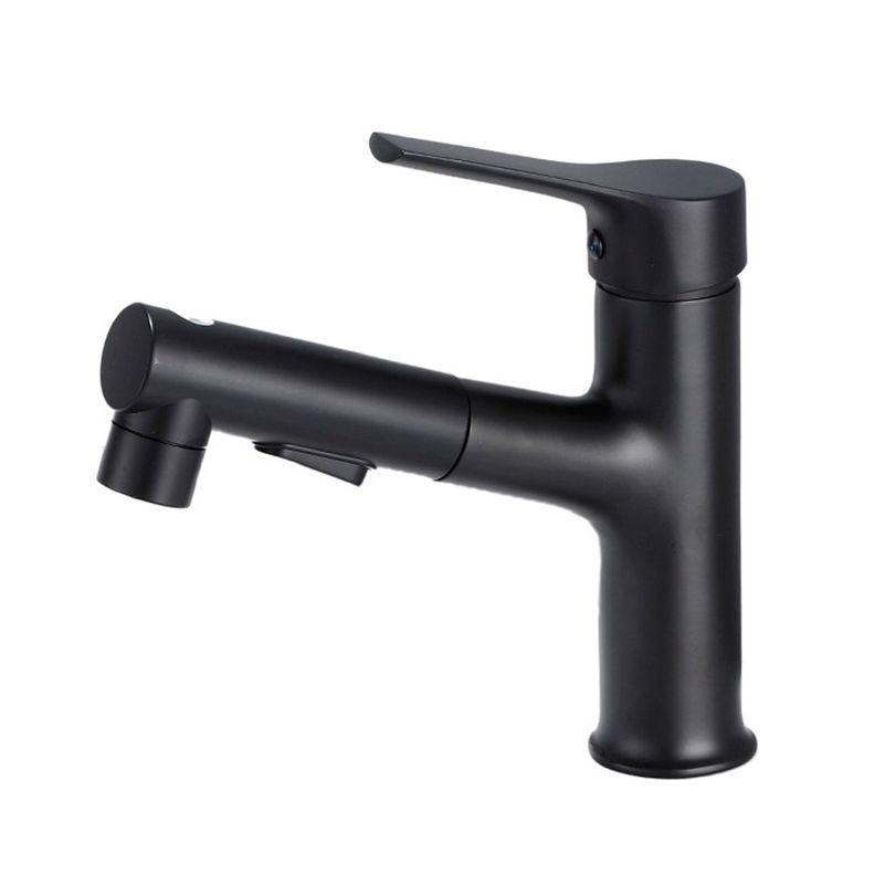 Llave Grifería Lavamanos Y Lavaplatos Extensible Negro Mate-0