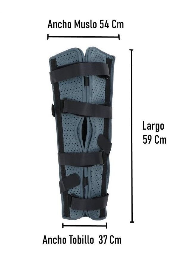 Inmovilizador De Rodilla Largo Tripanel Con Velcro Ajustable Talla L-2