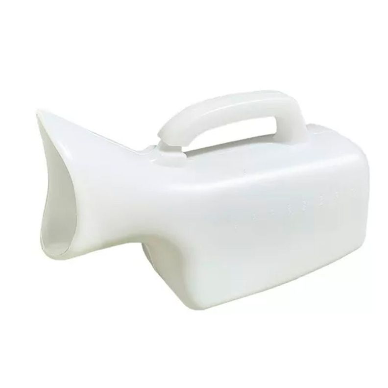 Pato Urinario Femenino Cuello Corto Portatil 1 Lt Plastico-0