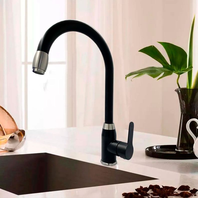 Llave Grifería Lavaplatos Monomando Cuello Cisne Elegante Tap21-5