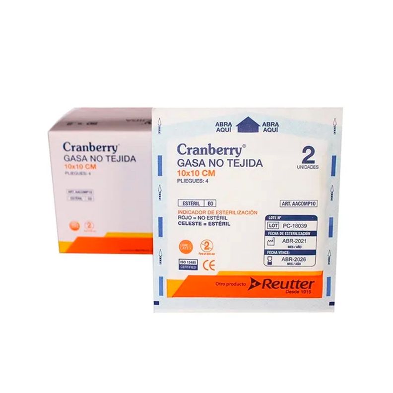 Gasa Estéril No Tejida Tamaño 10x10 Cm 1 Caja De 50 Sobres-1